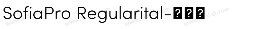 SofiaPro Regularital字体转换
